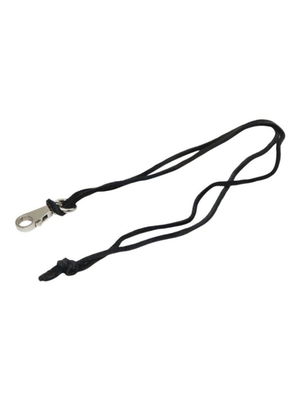 Hermes Neck Strap Black Leather Metal